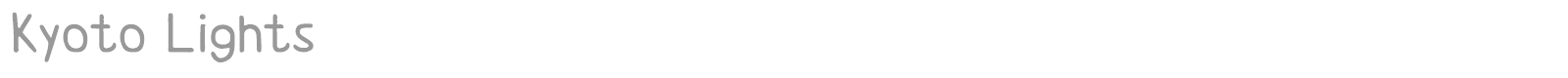 Kyoto Lights font preview